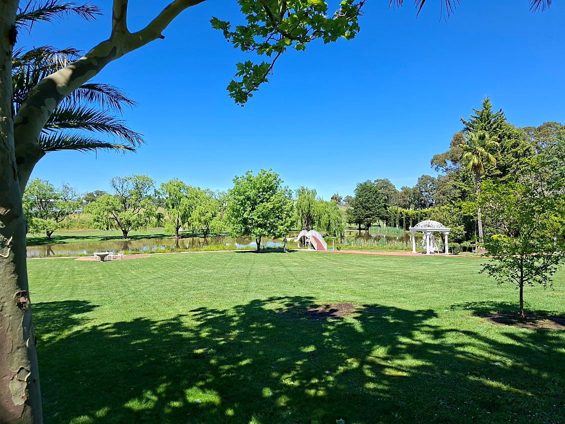 Lawn and gazebo at Reisinger Hall